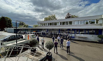 Aktion des BLS-Schiffspersonals vom 14. Juli während den FAV-Verhandlungen.