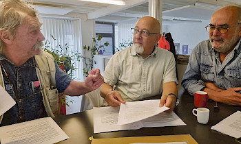 De g. à dr. : Johan Pain, Gilbert D’Alessandro et Pierre Dovat, initiants de la charte de 2000.